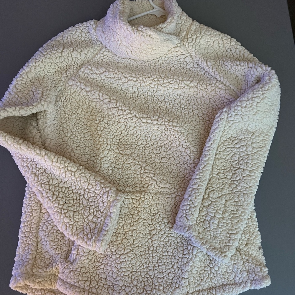 Balance Collection Cream Sherpa Turtleneck Sweater